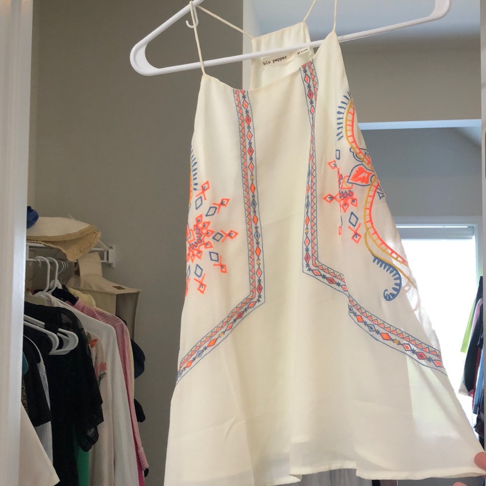 Blu Pepper embroidered tank